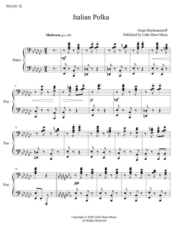 Sergei Rachmaninoff - Italian Polka - Image 4