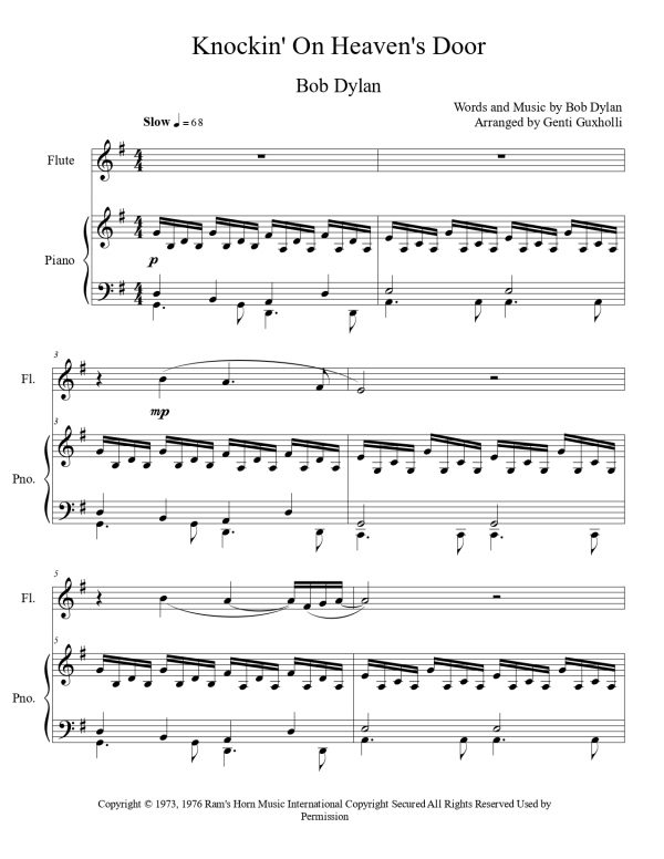 Bob Dylan - Knockin' On Heaven's Door (Flute Solo) - Image 2