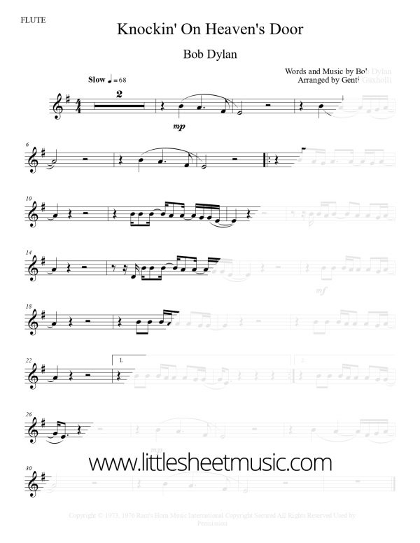 Bob Dylan - Knockin' On Heaven's Door (Flute Solo) - Image 3
