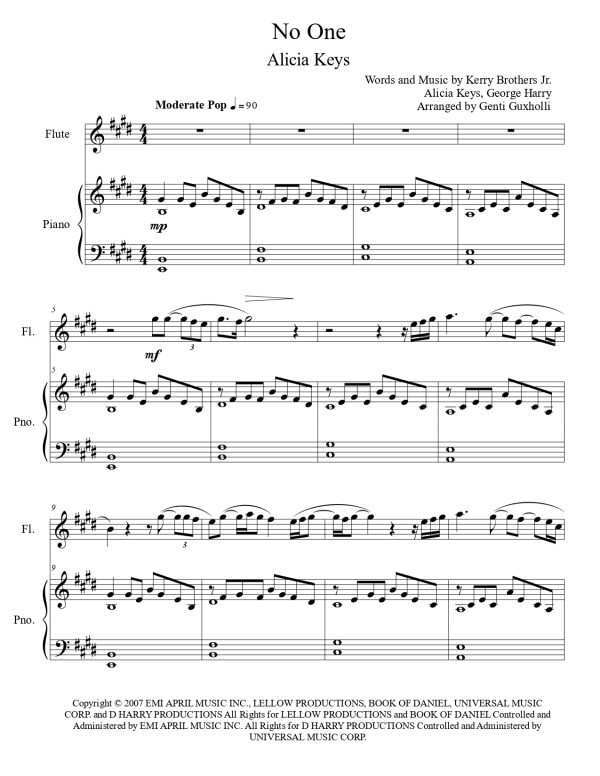 Alicia Keys - No One (Flute Solo) - Image 2