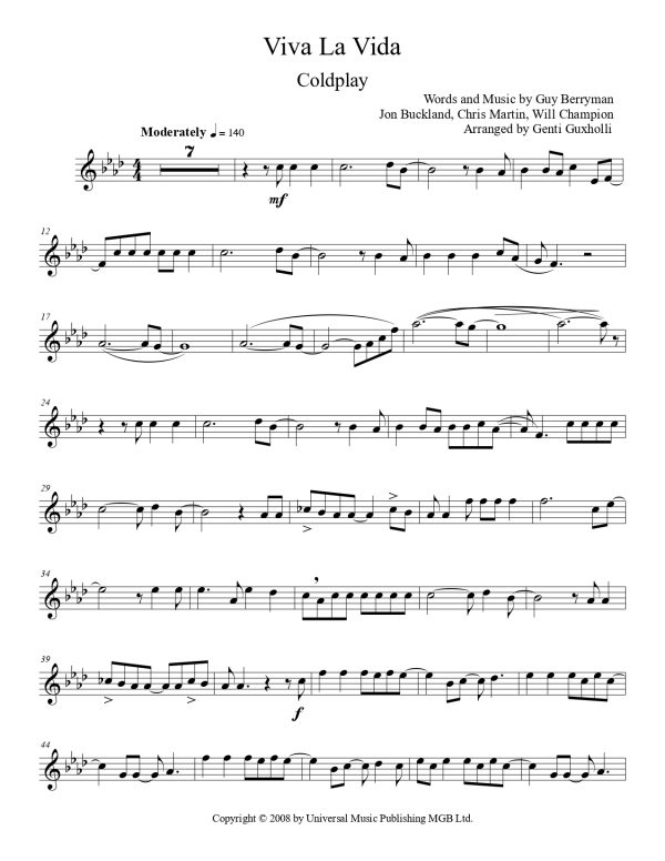 Coldplay - Viva La Vida (Flute Solo) - Image 3