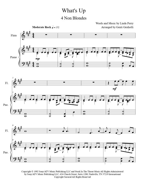 4 Non Blondes - What's Up (Flute Solo) - Image 2