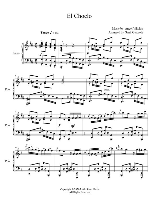 Ángel Villoldo - El Choclo (Piano Solo) - Image 2