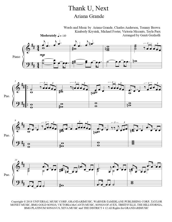 Ariana Grande - Thank U, Next (Piano Solo) - Image 2