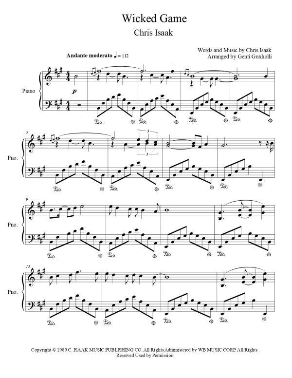 Chris Isaak - Wicked Game (Piano Solo) - Image 2