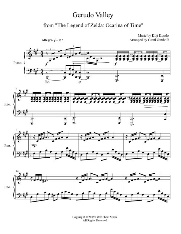 Gerudo Valley – The Legend of Zelda: Ocarina of Time (Piano Solo) - Image 2