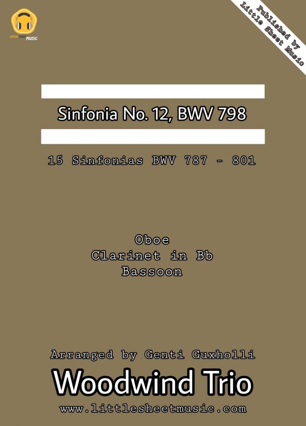 Johann Sebastian Bach – Sinfonia No. 12, BWV 798 (Woodwind Trio)