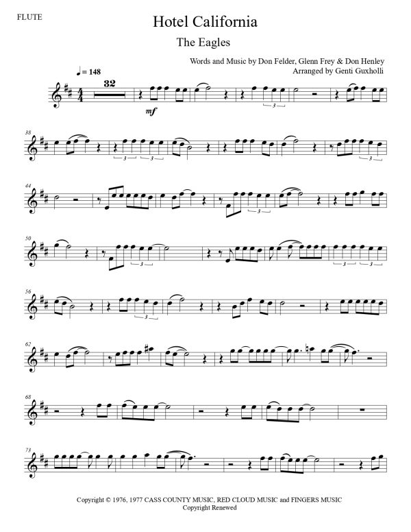 Eagles - Hotel California (Flute Solo) - Image 3