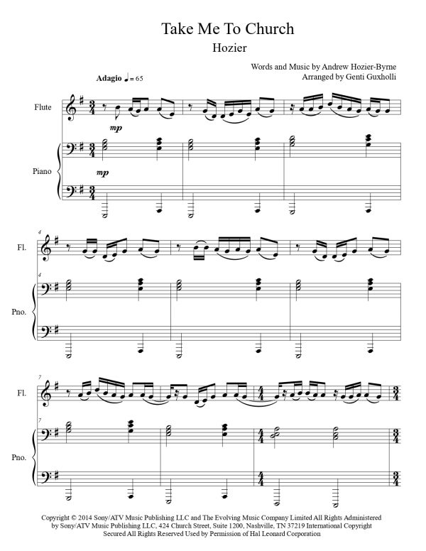 Hozier - Take Me To Church (Flute Solo) - Image 2