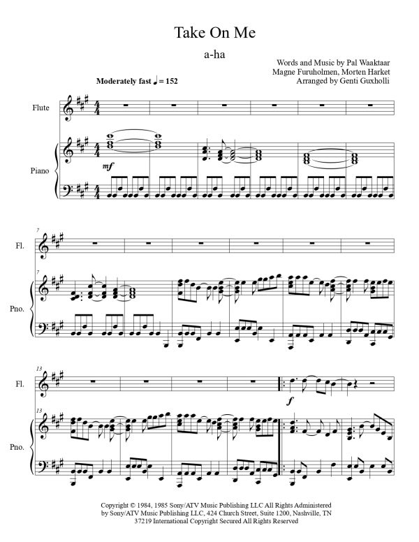 a-ha - Take On Me (Flute Solo) - Image 2