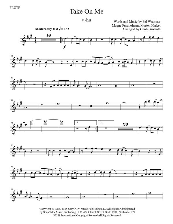 a-ha - Take On Me (Flute Solo) - Image 3