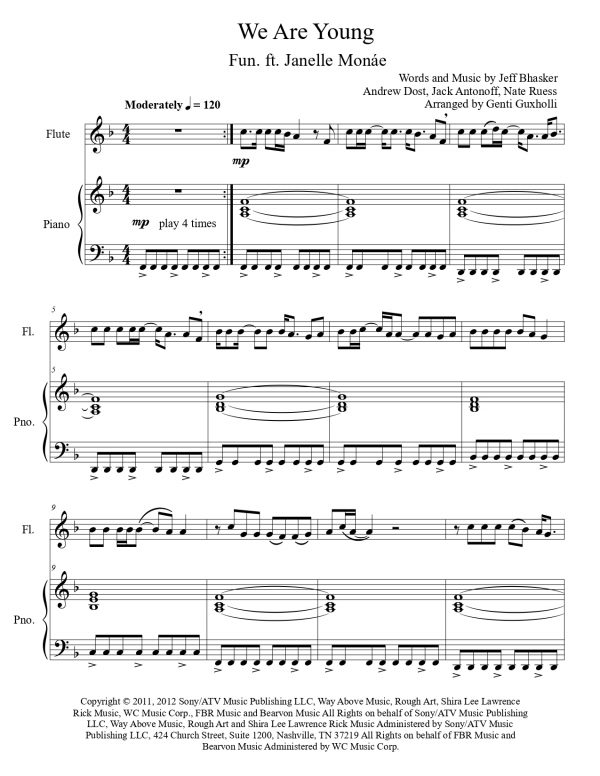Fun. ft. Janelle Monáe - We Are Young (Flute Solo) - Image 2