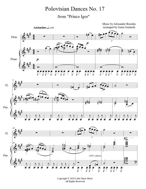 Alexnader Borodin - Polovtsian Dances No. 17 (Flute Solo) - Image 2