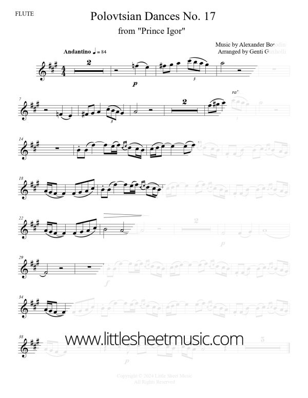 Alexnader Borodin - Polovtsian Dances No. 17 (Flute Solo) - Image 3