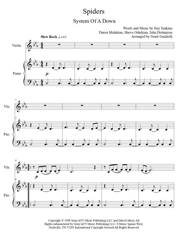 System Of A Down - Spiders (Violin Solo) - Image 2
