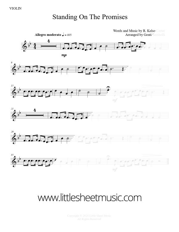 Standing On The Promises (Violin Solo) - Image 3