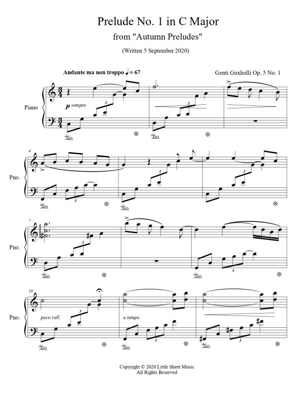 Autumn Prelude No. 1 in C Major - Autumn Preludes - Image 2