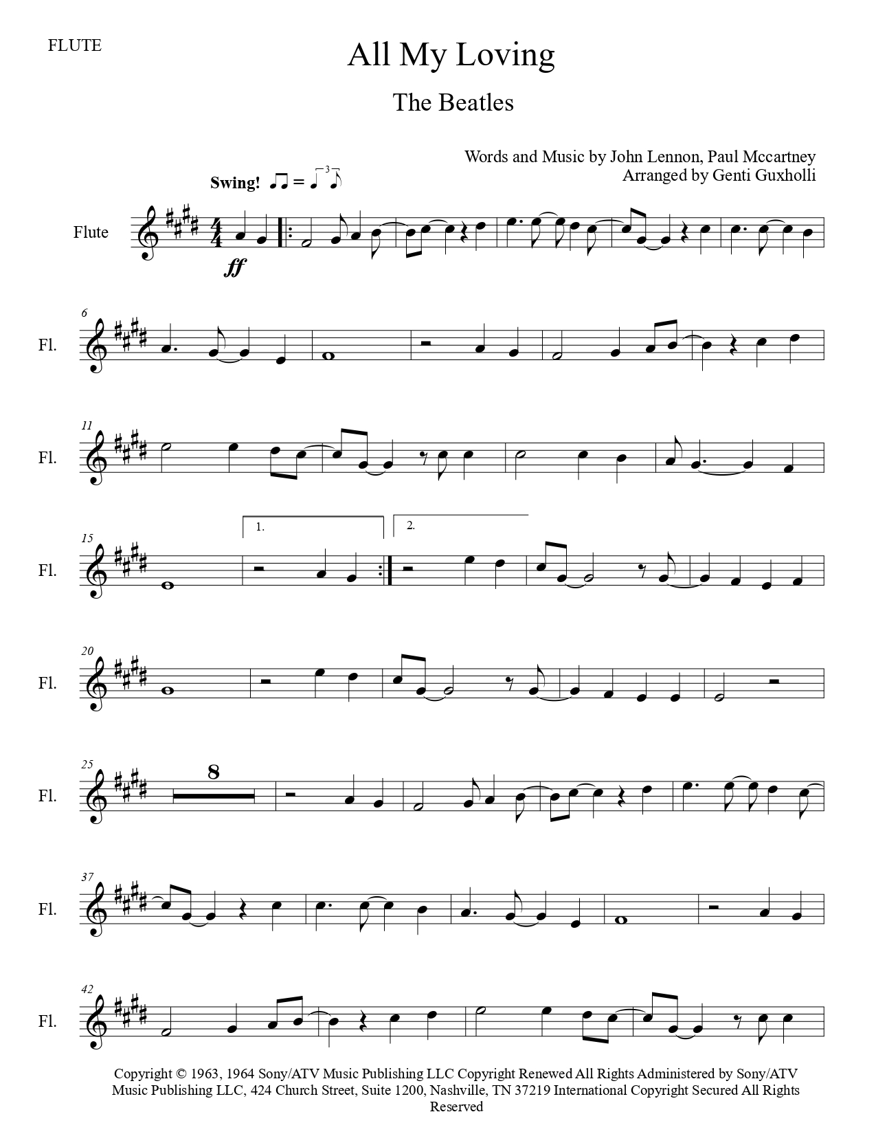 The Beatles - All My Loving (Flute Solo) - Image 3