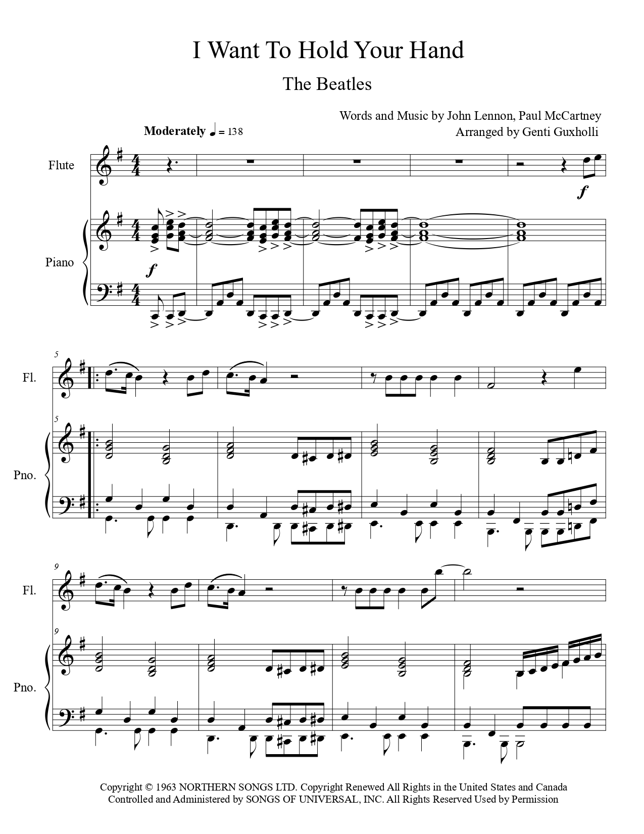 The Beatles - I Want To Hold Your Hand (Flute Solo) - Image 2