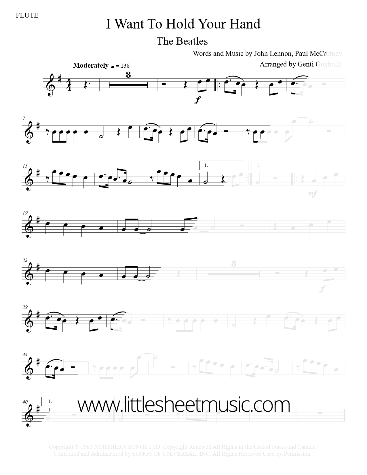 The Beatles - I Want To Hold Your Hand (Flute Solo) - Image 3